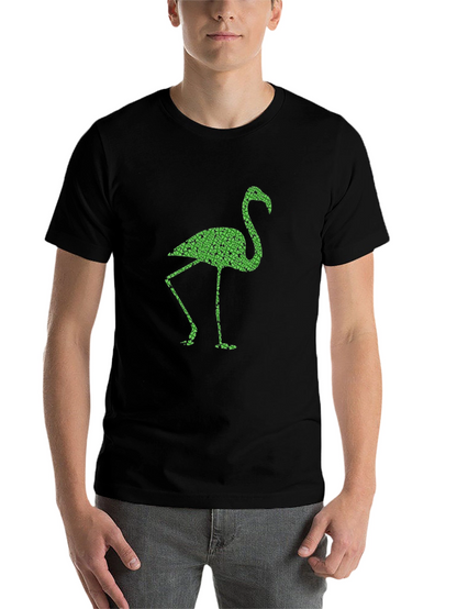Shamrock Flamingo Black T-Shirt