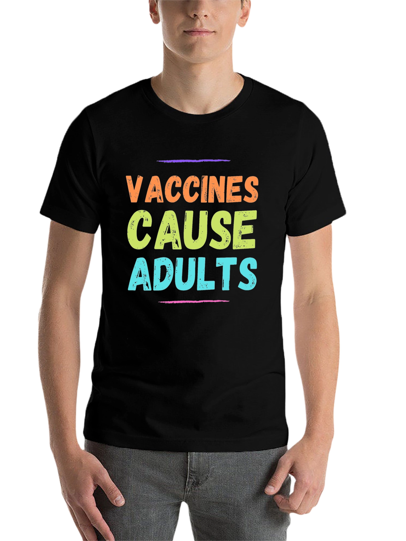 Vaccines Cause Adults T-Shirt Novelty Graphic Tee