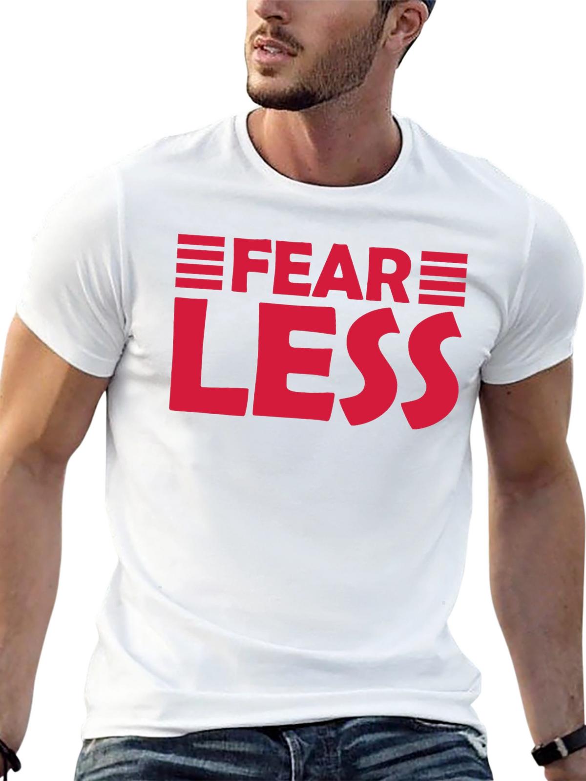 Fear Less Graphic Tee - Motivational Shirt