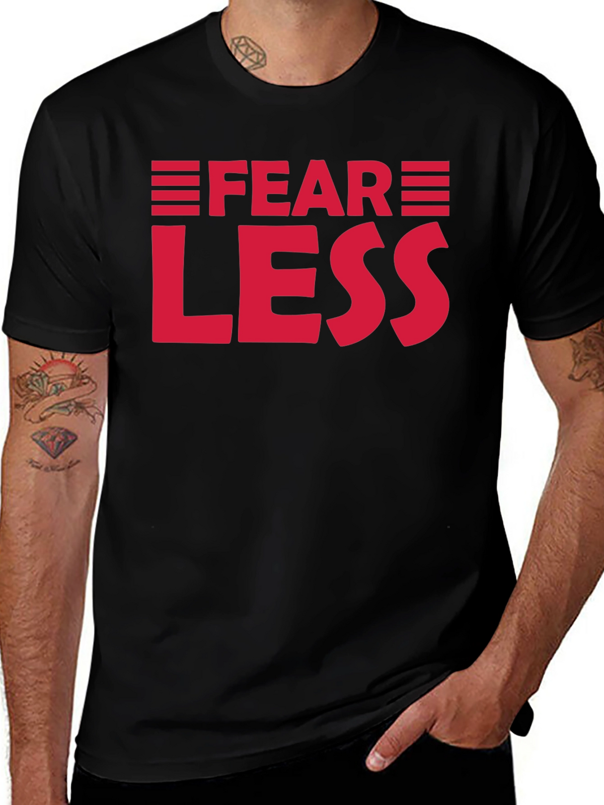 Fear Less Graphic Tee - Motivational Shirt