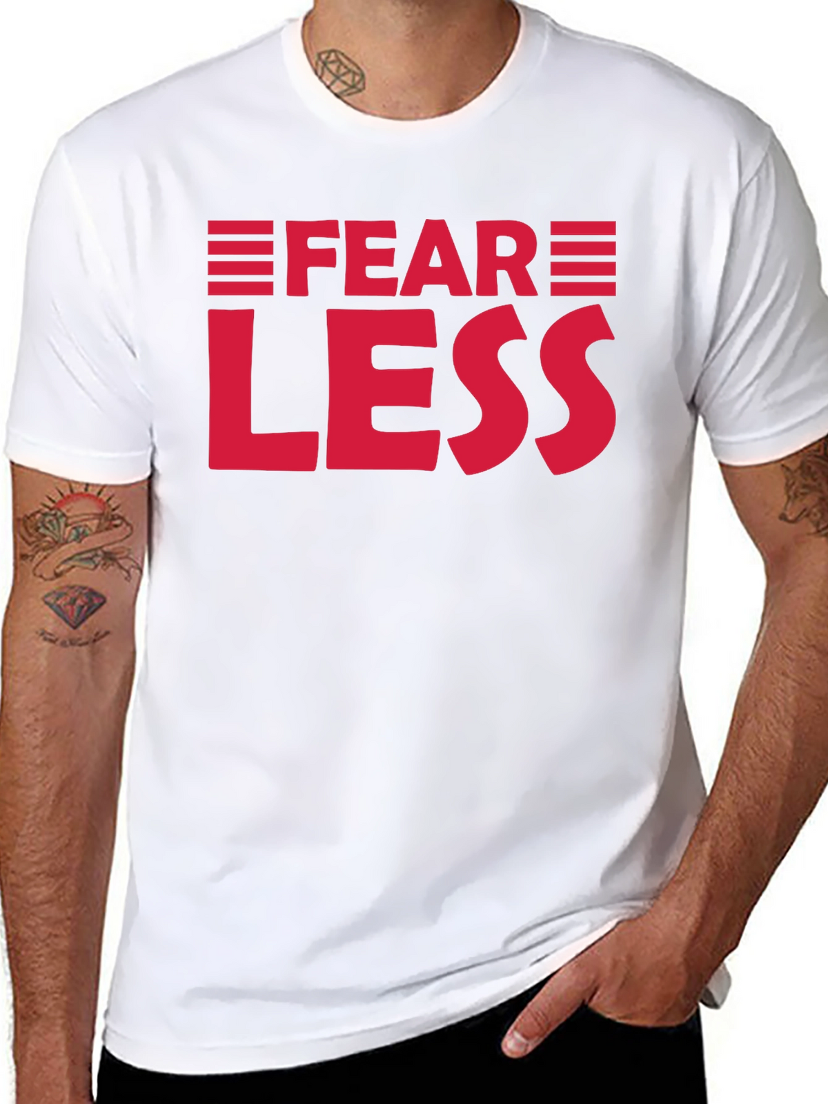 Fear Less Graphic Tee - Motivational Shirt