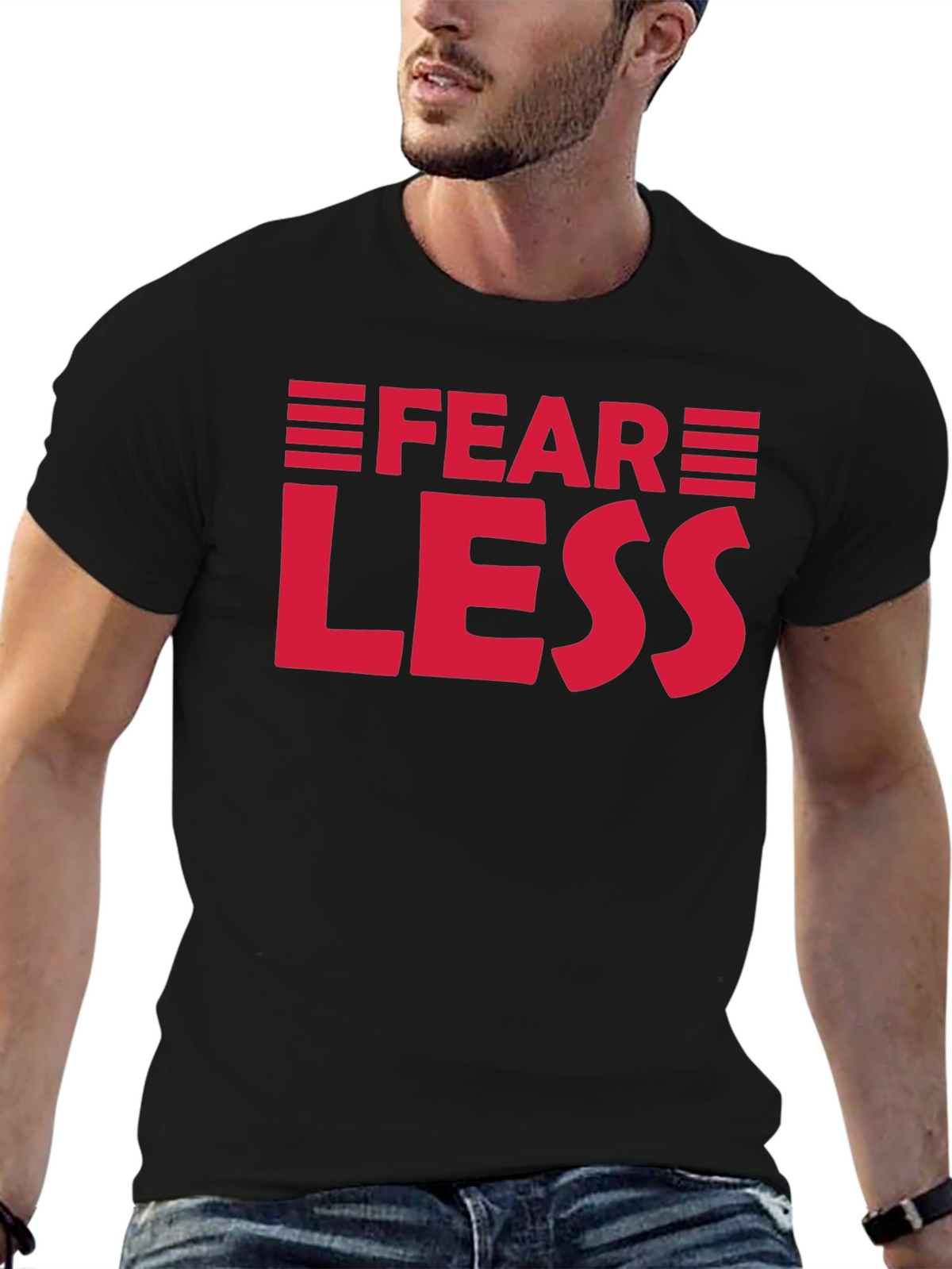 Fear Less Graphic Tee - Motivational Shirt