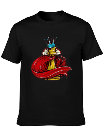 Crowned Chess Piece Black Graphic Tee
