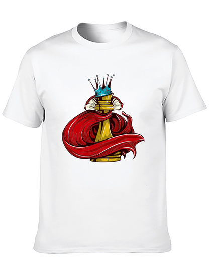 Crowned Chess Piece Black Graphic Tee