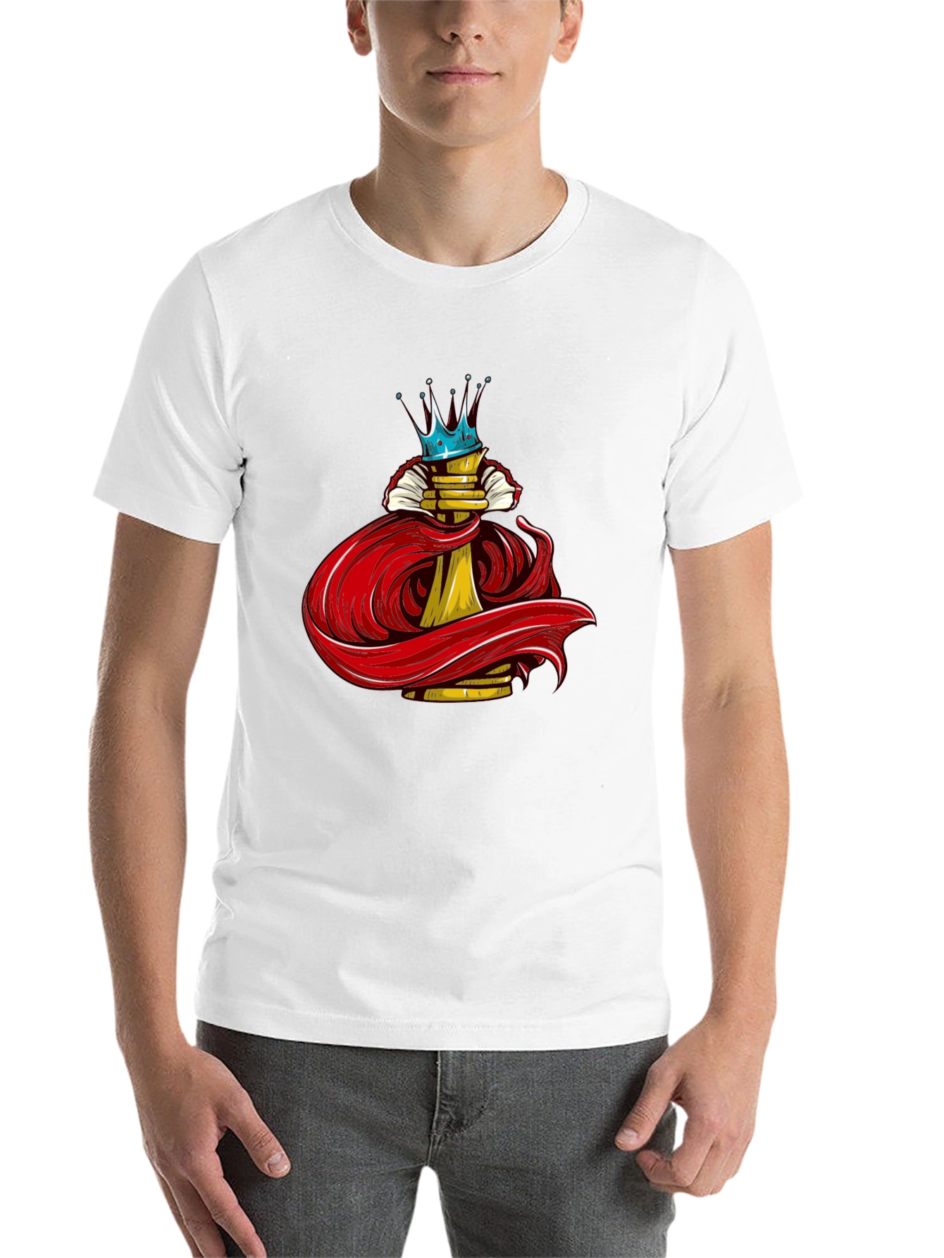 Crowned Chess Piece Black Graphic Tee