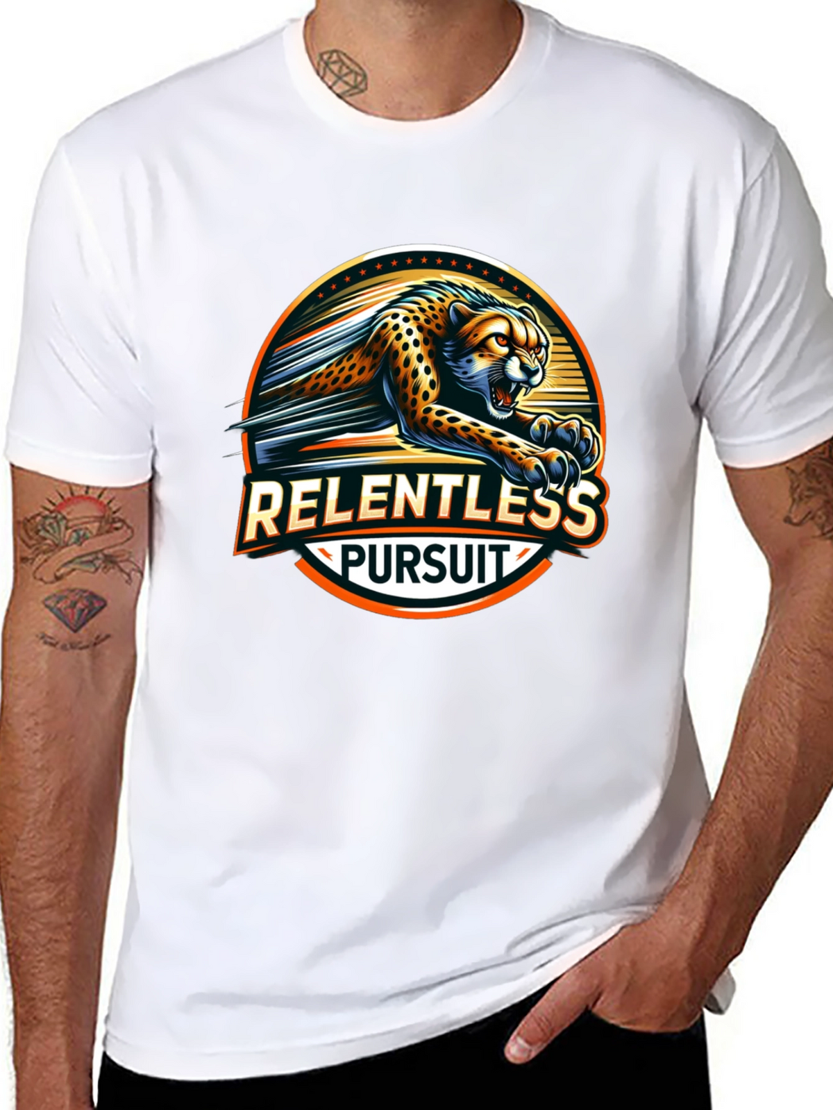 Relentless Pursuit Cheetah Graphic T-Shirt