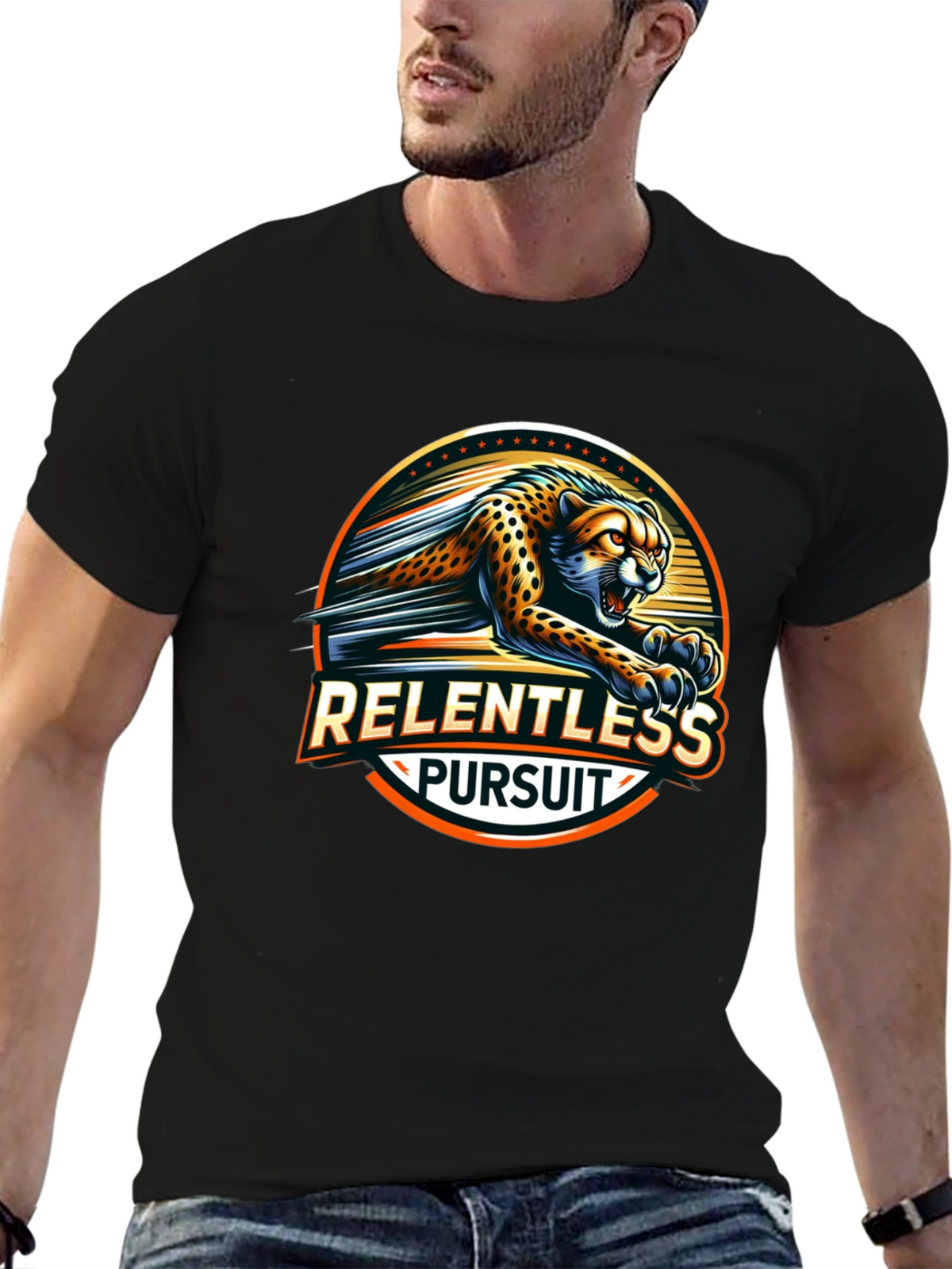 Relentless Pursuit Cheetah Graphic T-Shirt