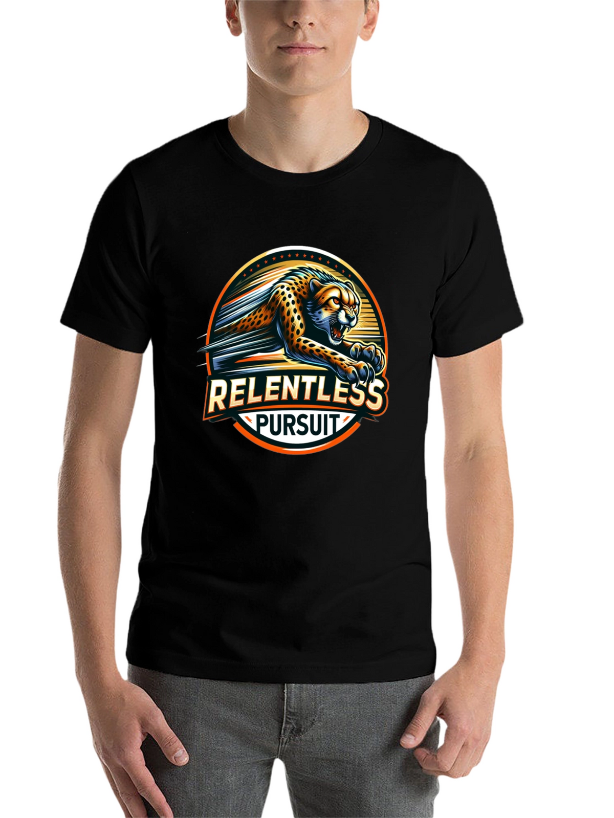 Relentless Pursuit Cheetah Graphic T-Shirt