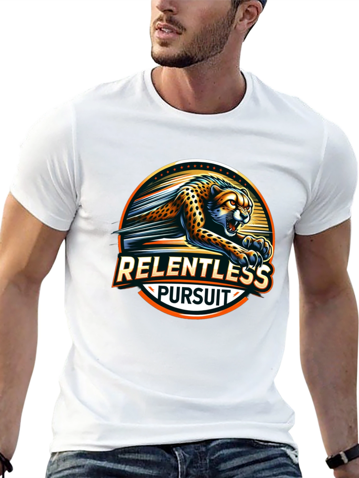 Relentless Pursuit Cheetah Graphic T-Shirt