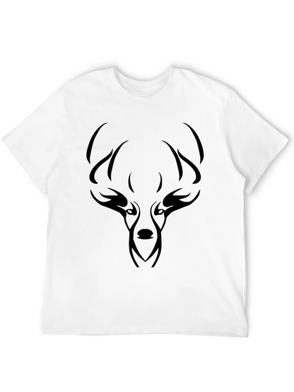 Mens Black Deer Graphic Tee