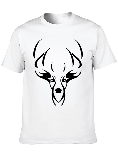 Mens Black Deer Graphic Tee