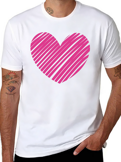 Heart Graphic Mens Black T-Shirt