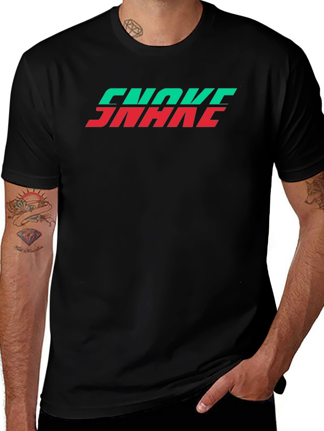 Choke Snake Graphic Tee - Black Cotton Blend