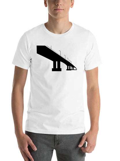 Abstract Bridge Graphic Black T-Shirt