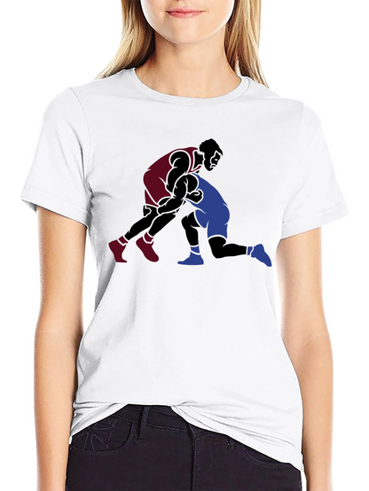 Wrestling Graphic Black T-Shirt