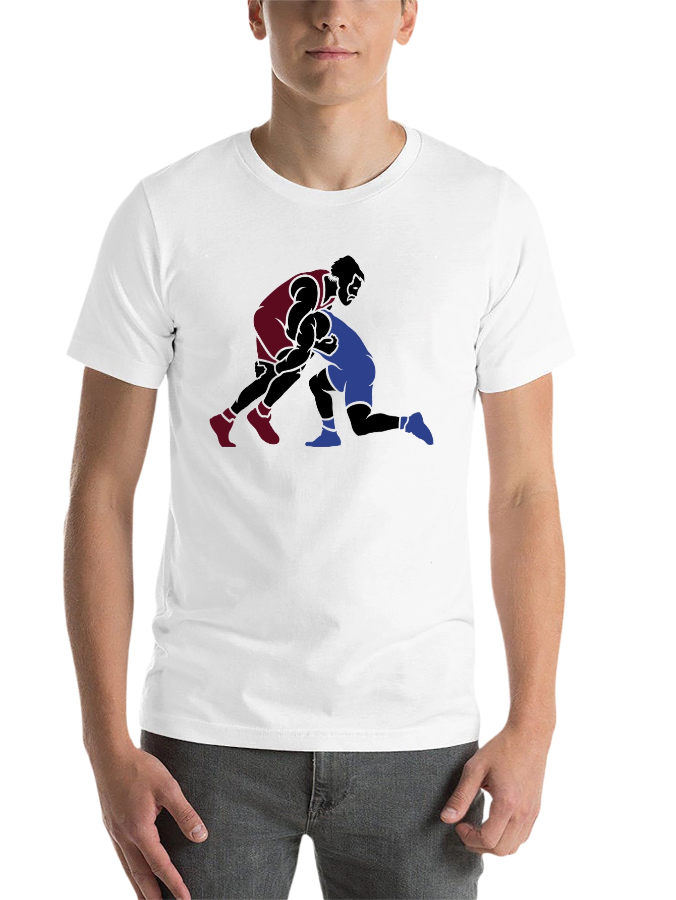 Wrestling Graphic Black T-Shirt