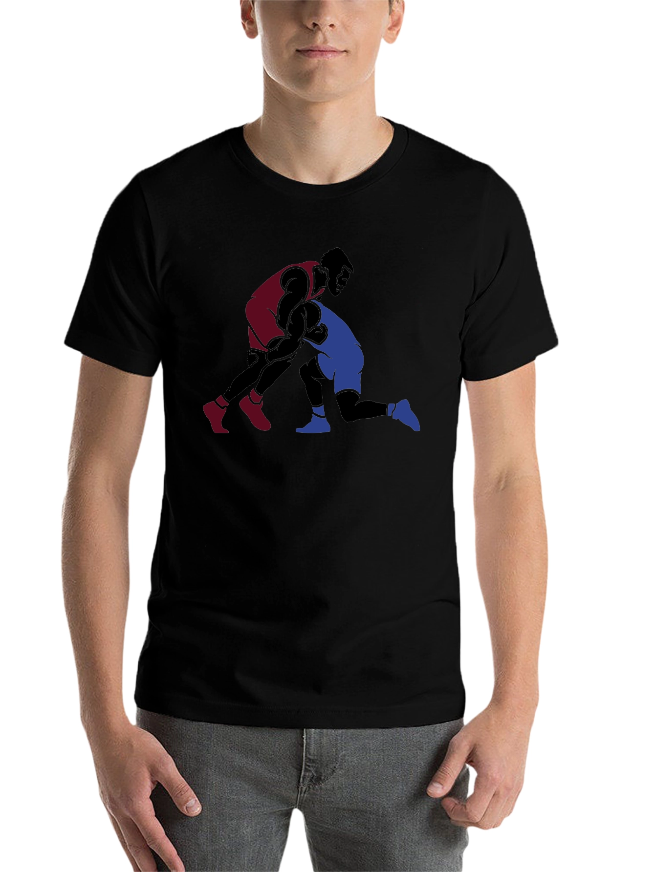 Wrestling Graphic Black T-Shirt