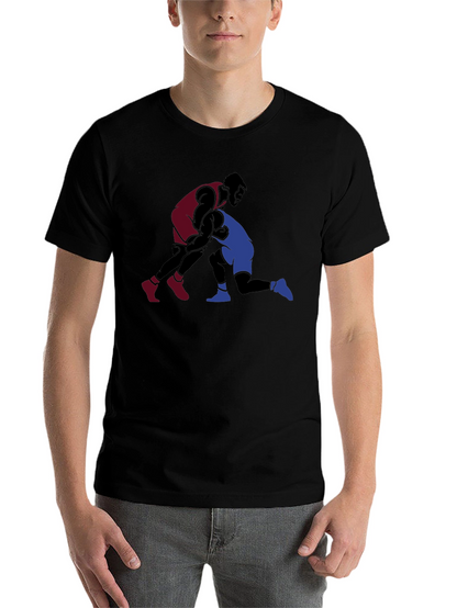Wrestling Graphic Black T-Shirt