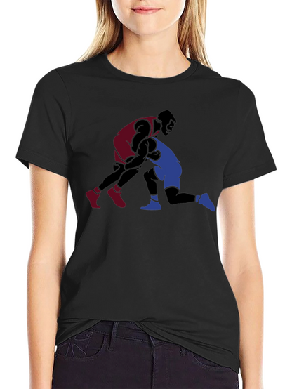 Wrestling Graphic Black T-Shirt