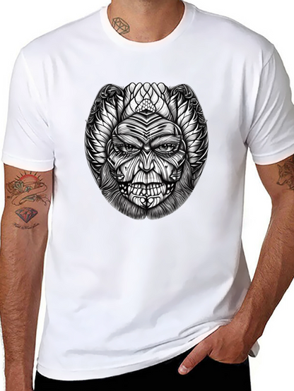 Unique Graphic Print Black T-Shirt