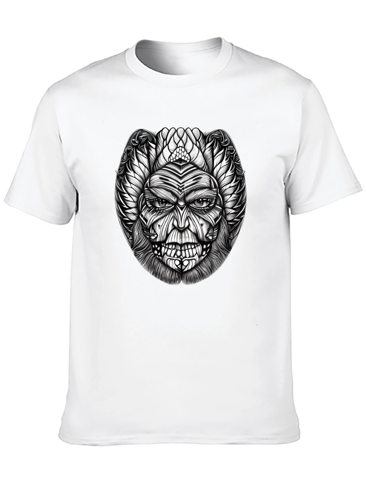 Unique Graphic Print Black T-Shirt