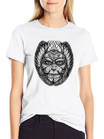 Unique Graphic Print Black T-Shirt