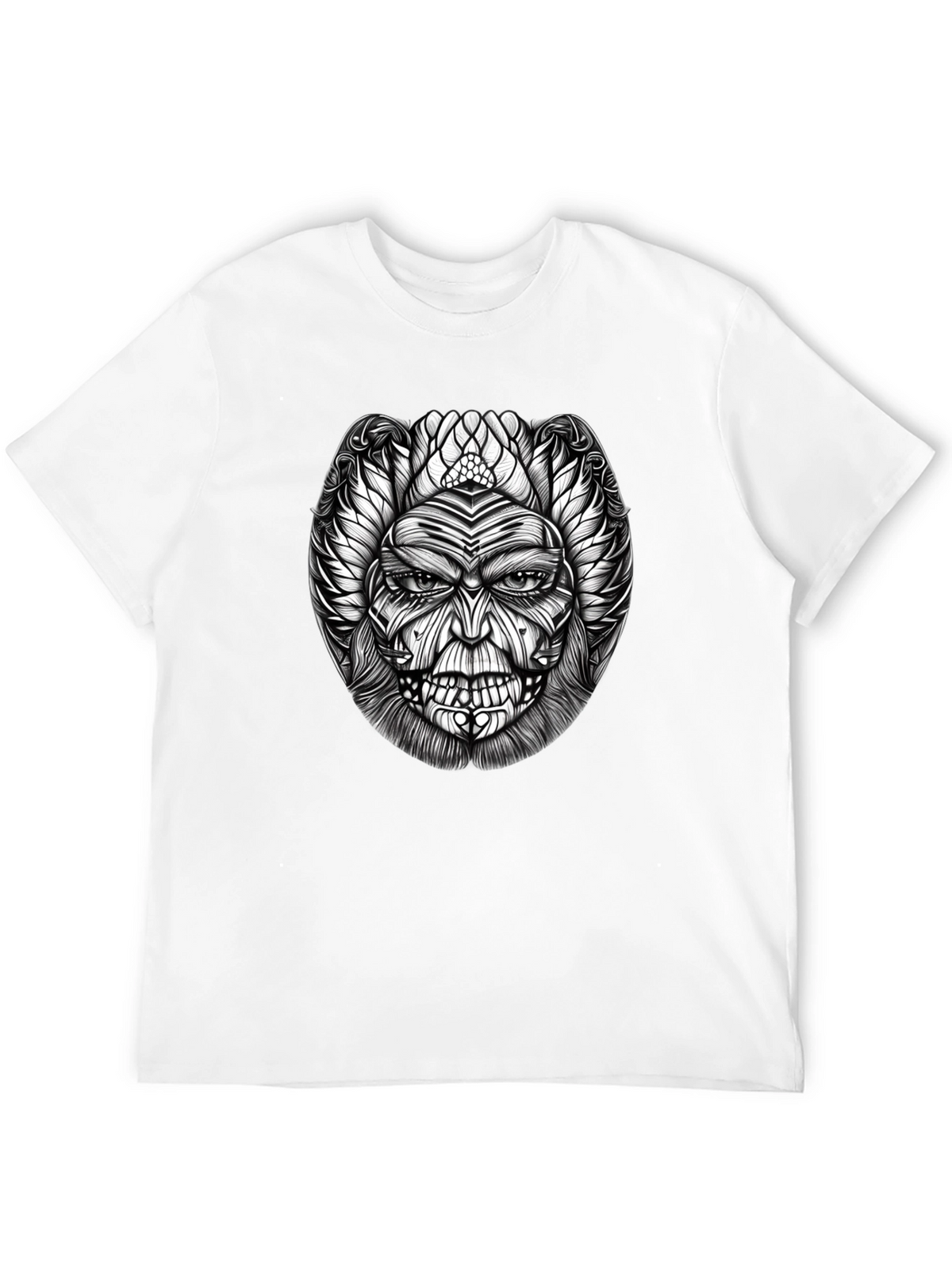 Unique Graphic Print Black T-Shirt