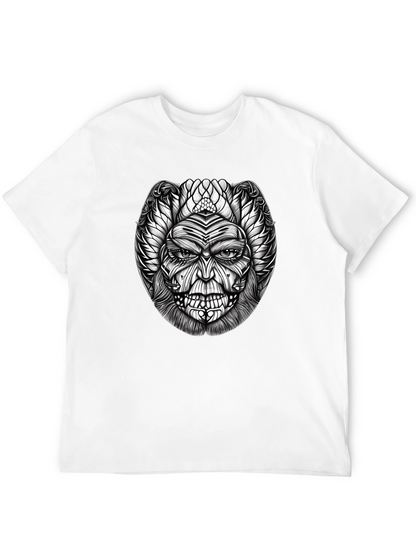 Unique Graphic Print Black T-Shirt