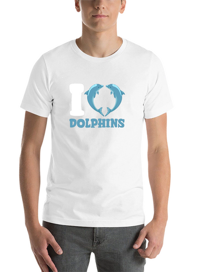 I Heart Dolphins Black Graphic Tee