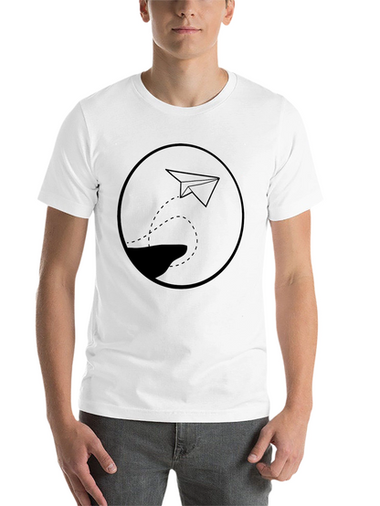 Paper Plane Graphic Tee - Mens Black T-Shirt