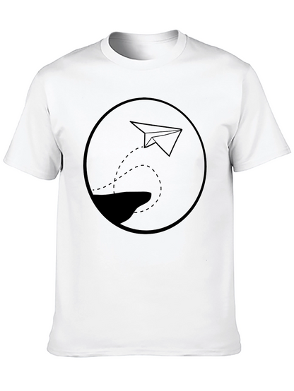 Paper Plane Graphic Tee - Mens Black T-Shirt