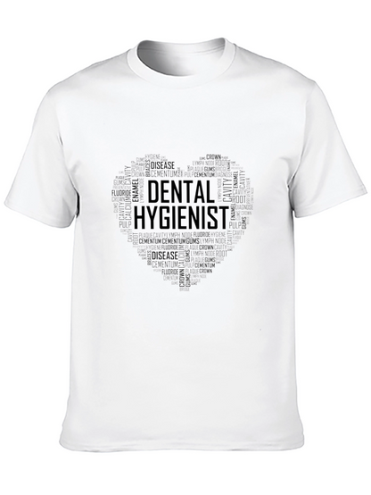 Dental Hygienist Heart Word Art T-Shirt