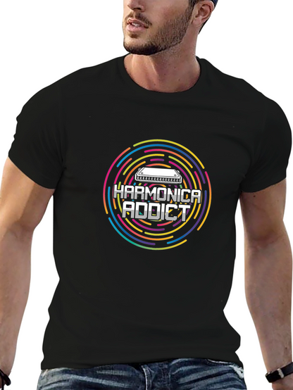Harmonica Addict Tee - Music Lover Gift