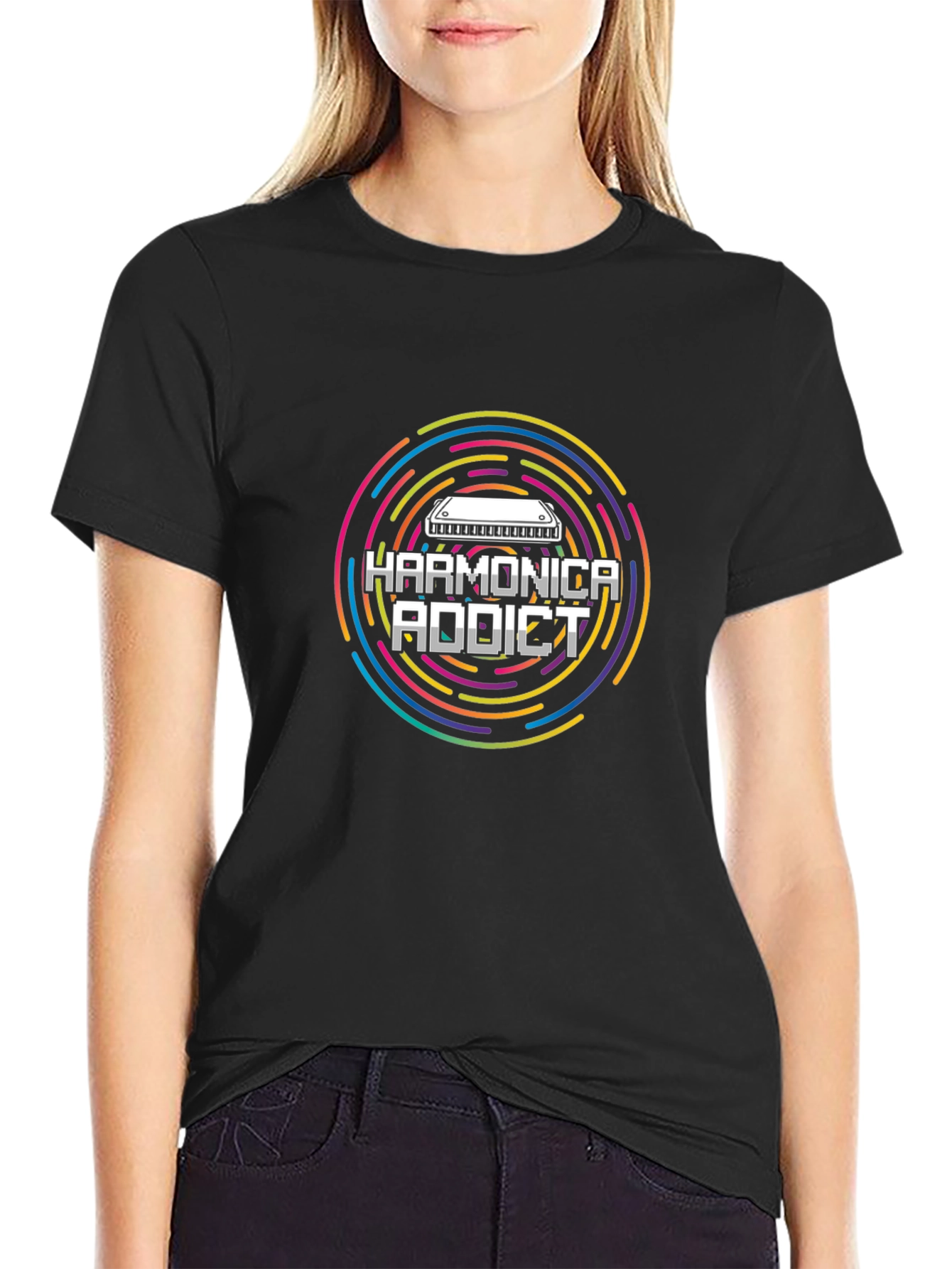 Harmonica Addict Tee - Music Lover Gift