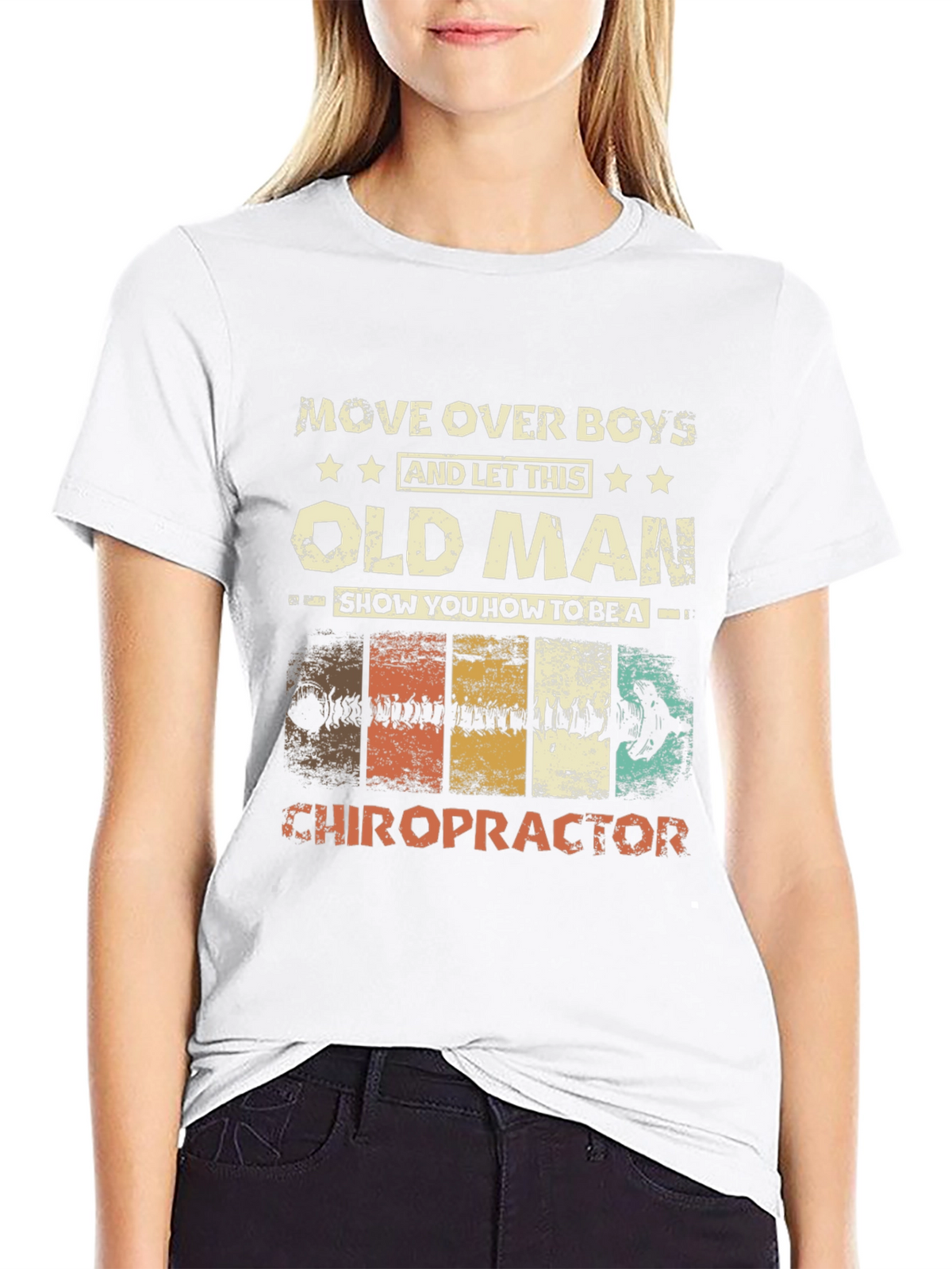Old Man Chiropractor Graphic T-Shirt
