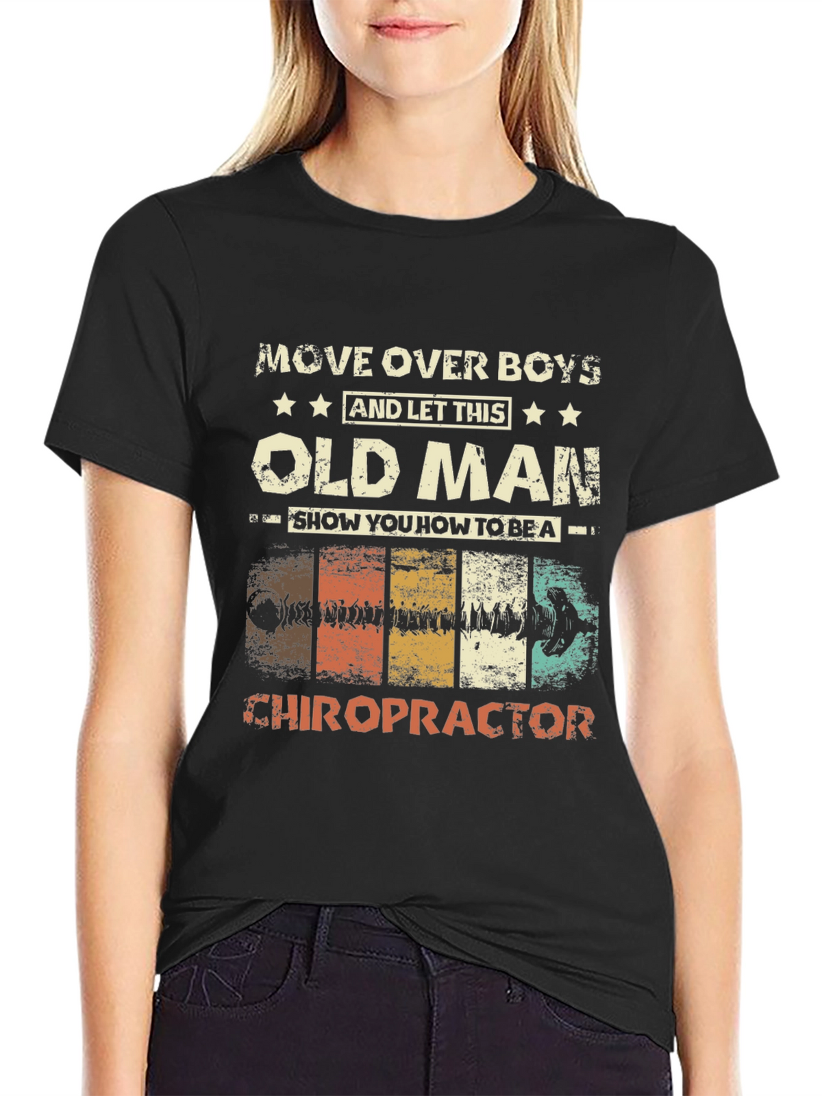 Old Man Chiropractor Graphic T-Shirt
