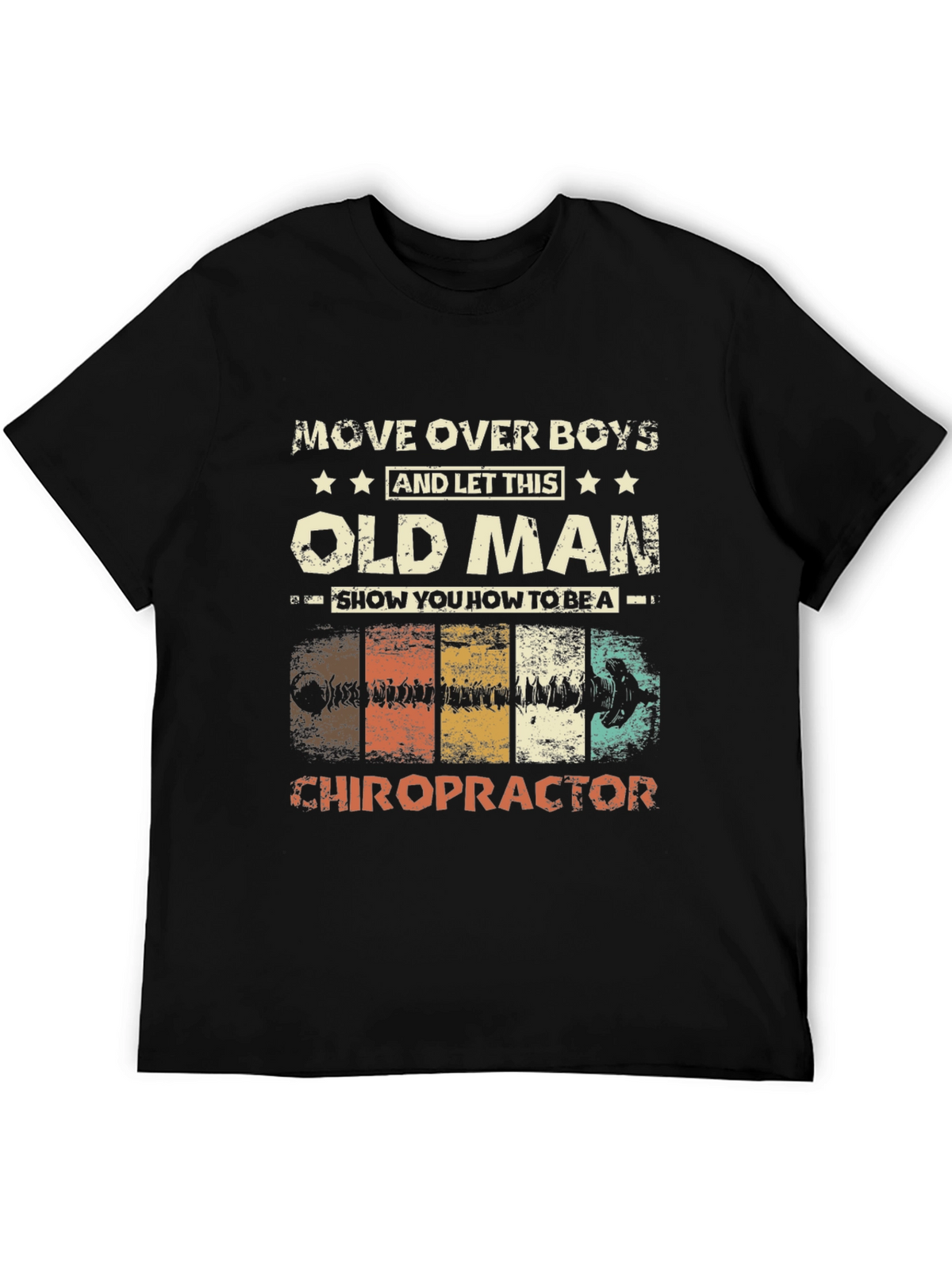 Old Man Chiropractor Graphic T-Shirt