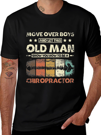 Old Man Chiropractor Graphic T-Shirt