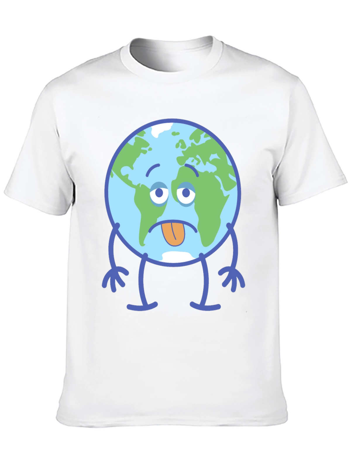 Sad Earth Graphic T-Shirt - Black