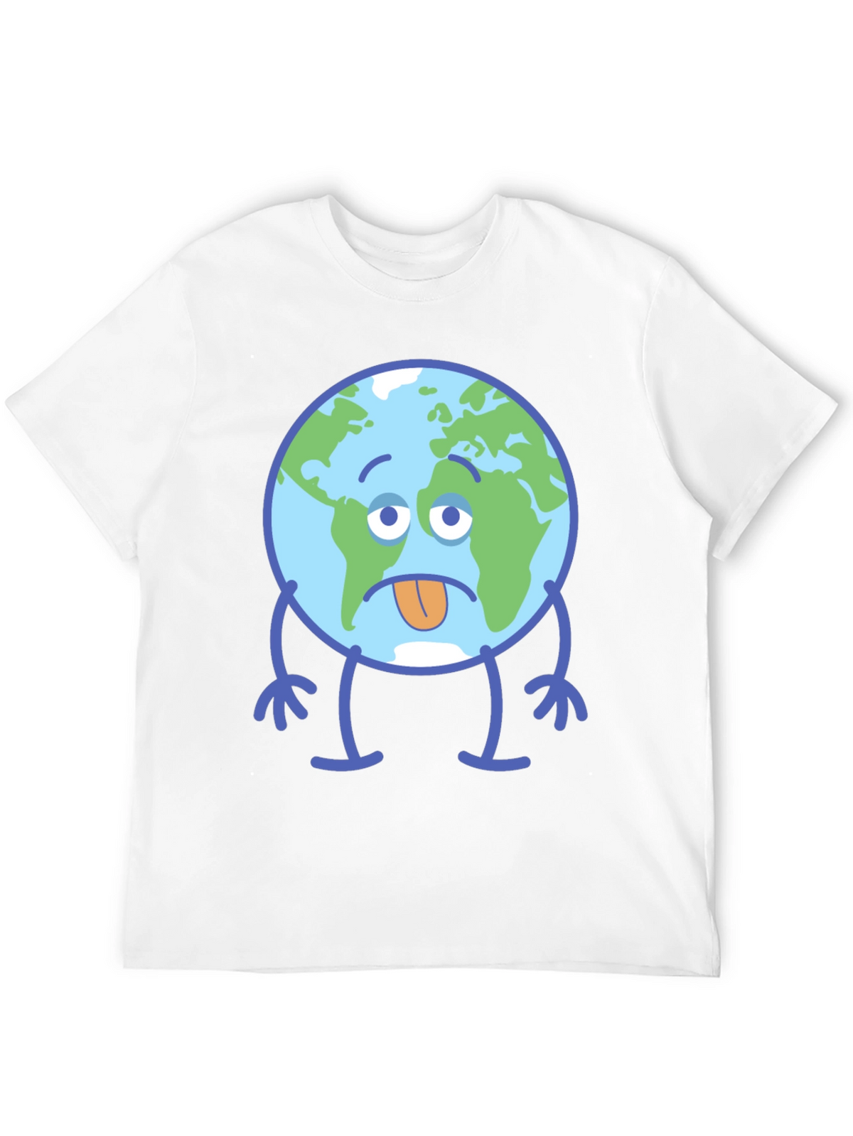 Sad Earth Graphic T-Shirt - Black