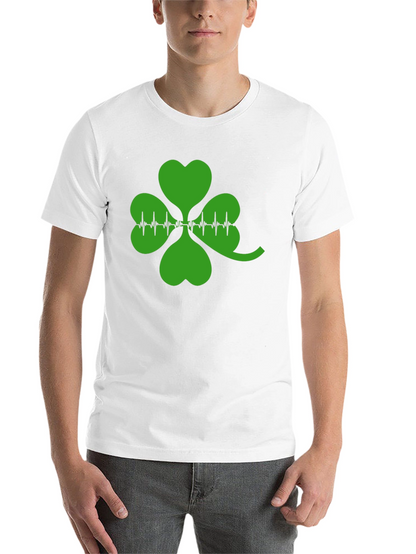 St. Patricks Day Shamrock Heartbeat T-Shirt