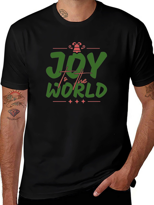 Joy to the World Graphic Tee - Holiday Christmas T-Shirt