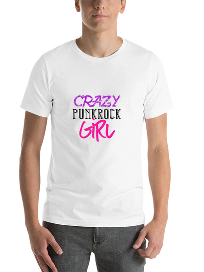 Crazy Punkrock Girl Black T-Shirt