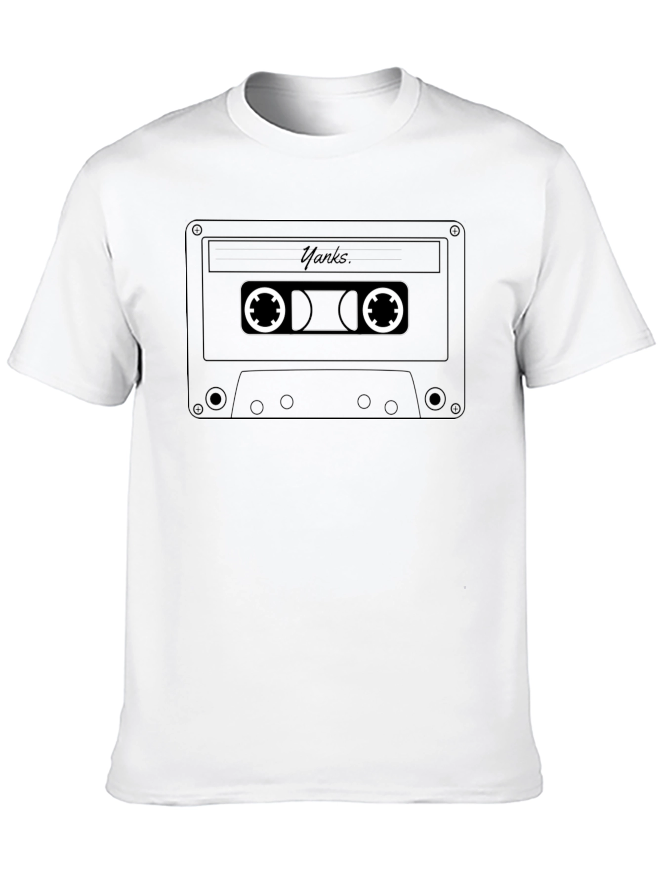 Retro Cassette Tape Graphic T-Shirt - Black