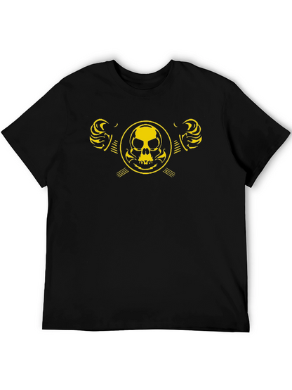Skull Emblem Graphic Black T-Shirt