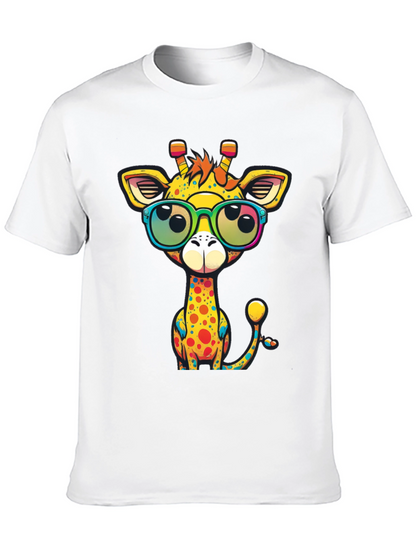 Cool Giraffe Graphic Tee - Black T-Shirt