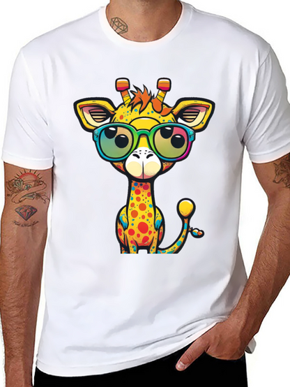 Cool Giraffe Graphic Tee - Black T-Shirt