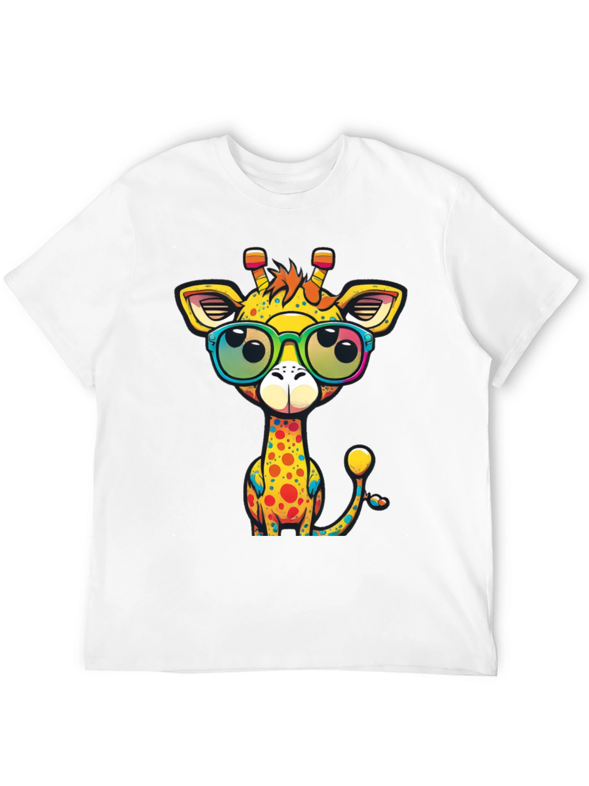 Cool Giraffe Graphic Tee - Black T-Shirt