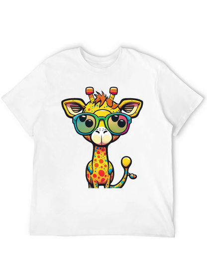 Cool Giraffe Graphic Tee - Black T-Shirt
