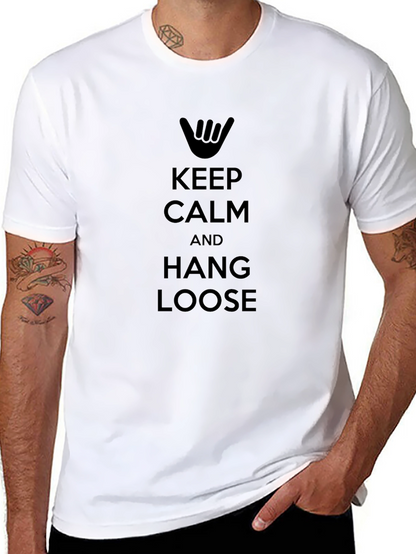 Keep Calm & Hang Loose Black T-Shirt